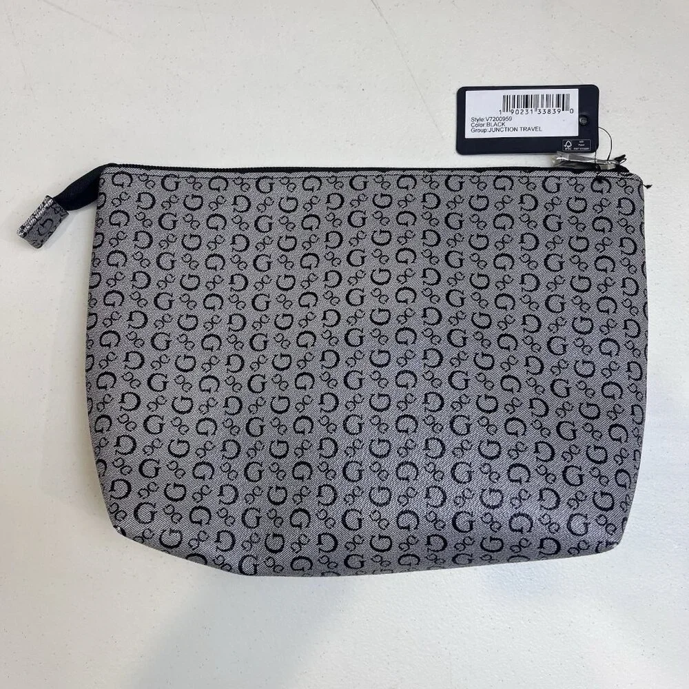 Guess Junction Travel Makeup Bag Zipper 8”x10” New With‎ Tags